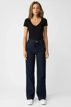 Dew Flared Soft Denim Jeans French Pocket Raw<Dawn Denim Online
