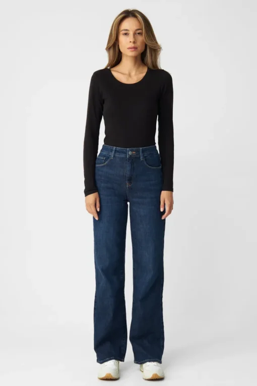 Dew Flared Soft Jeans Dark Denim<Dawn Denim Outlet