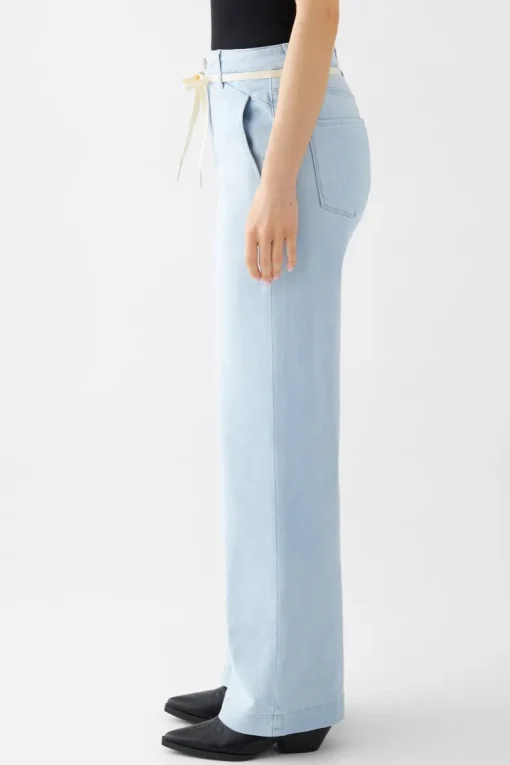 Dew Flared Soft Jeans French Pocket Light Blue<Dawn Denim Discount
