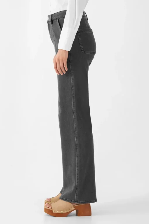 Dew Flared Worker Jeans Medium Grey<Dawn Denim Outlet