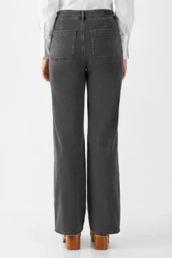 Dew Flared Worker Jeans Medium Grey<Dawn Denim Outlet