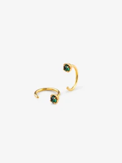 Dimitri Earrings Emerald Green<April Please Clearance