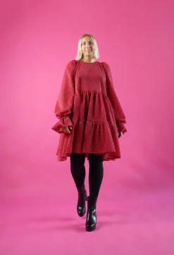 Dishy Dress Glitter Punainen<Miia Halmesmaa Store