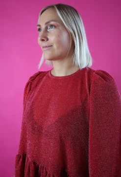 Dishy Dress Glitter Punainen<Miia Halmesmaa Store
