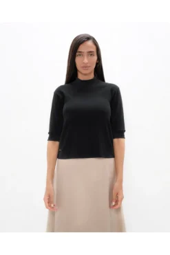 Doha DIA High Neck Sweater Black Sand<1 People Fashion