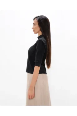 Doha DIA High Neck Sweater Black Sand<1 People Fashion