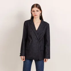 Double Breasted Blazer Selvedge Denim<Studio Heijne Cheap