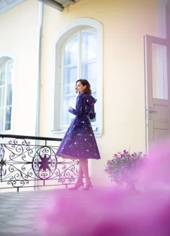 Double Breasted Trench Coat for Spring in Violet<RainSisters Store