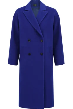 Double-Breasted Coat Sapphire<Enteliér Outlet