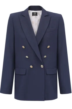Double-breasted Jacket Navy Blue<Enteliér Best