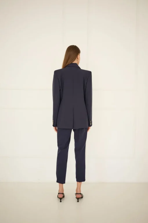 Double-breasted Jacket Navy Blue<Enteliér Best