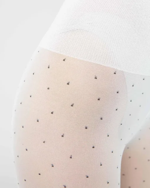 Eira Petite Dots Tights Ivory<Swedish Stockings Store