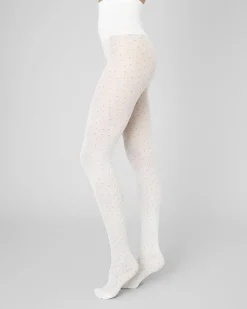 Eira Petite Dots Tights Ivory<Swedish Stockings Store