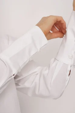 Elia Button-Up Shirt White<ANGELL Hot
