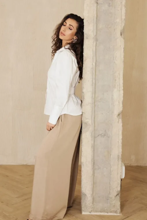 Elia Button-Up Shirt White<ANGELL Hot