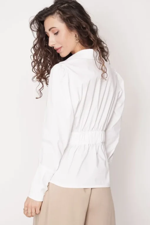 Elia Button-Up Shirt White<ANGELL Hot