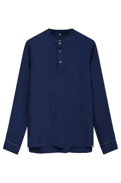 Elijah Linen Long Sleeve Navy Blue<KOMODO Fashion