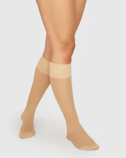 Elin Premium Polvisukat 2-Pack Beige<Swedish Stockings Discount