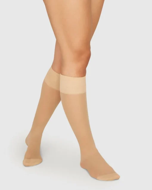 Elin Premium Polvisukat 2-Pack Beige<Swedish Stockings Discount