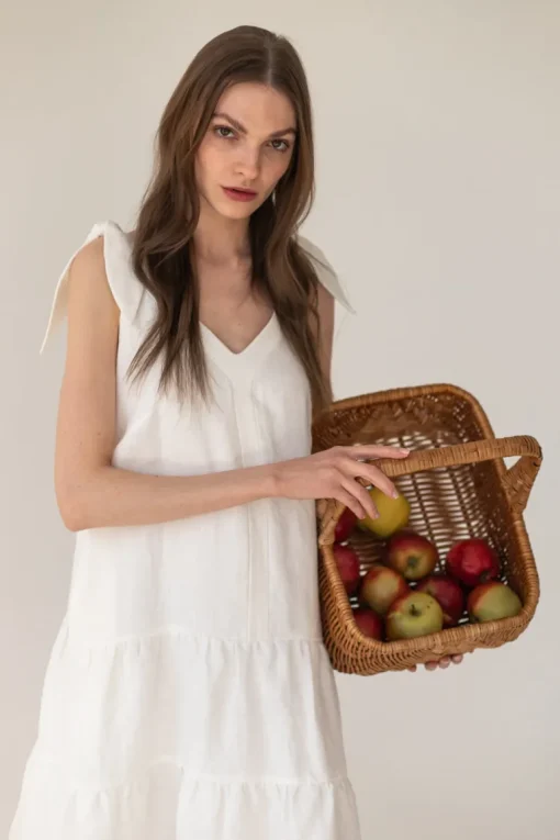 Pellavamekko Ekru<Enteliér Shop
