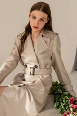 Silkki Trenssitakki Beige<Enteliér Cheap