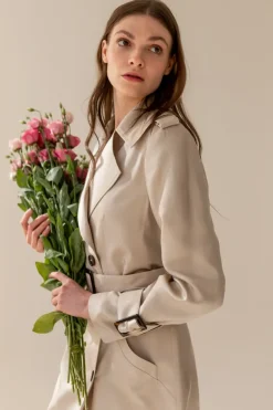 Silkki Trenssitakki Beige<Enteliér Cheap