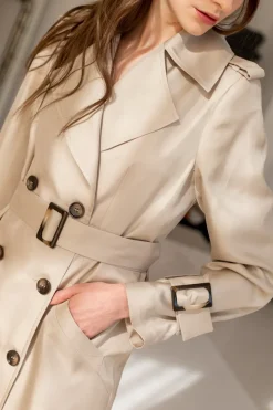 Silkki Trenssitakki Beige<Enteliér Cheap