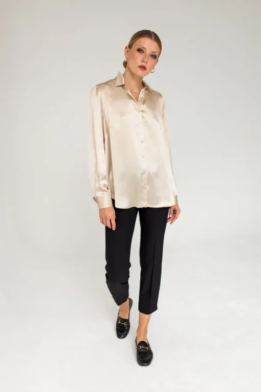 Silkkipaita Beige<Enteliér Cheap