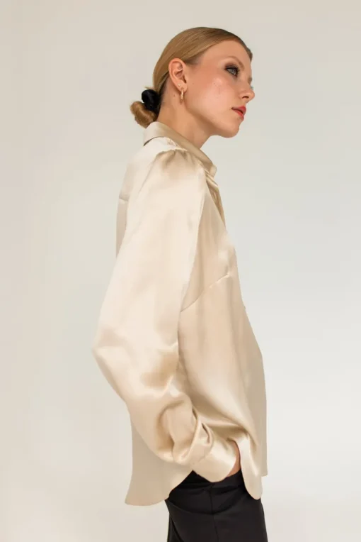 Silkkipaita Beige<Enteliér Cheap