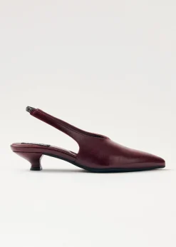 Eros Leather Pumps Burgundy<ALOHAS Discount