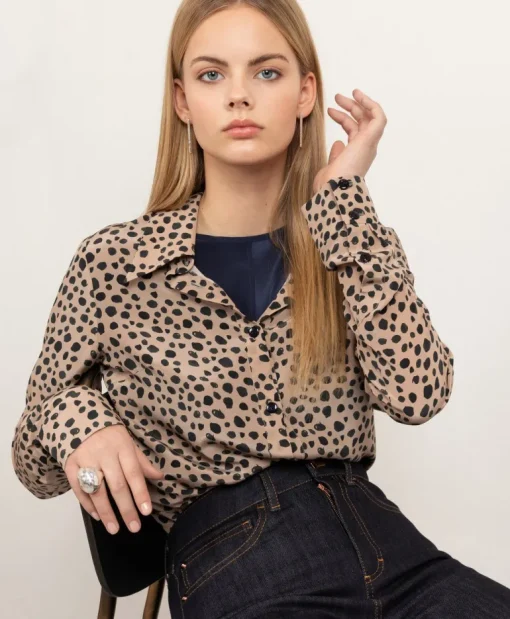 Essential Silk Shirt Dotty Animal Print<Studio Heijne Hot