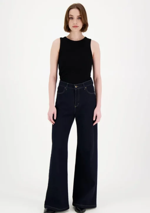 Eva Flared Jeans Dark Blue<Very Nice Fashion
