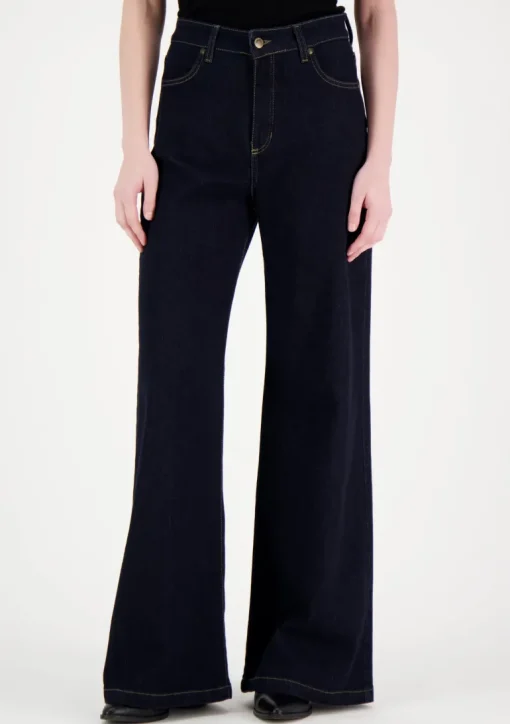 Eva Flared Jeans Dark Blue<Very Nice Fashion