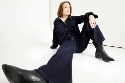 Eva Flared Jeans Dark Blue<Very Nice Fashion