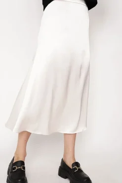 Feme Satin Skirt Champagne White<ANGELL Best