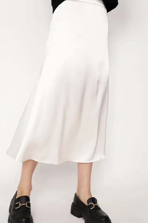 Feme Satin Skirt Champagne White<ANGELL Best