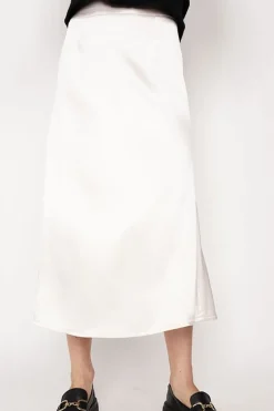Feme Satin Skirt Champagne White<ANGELL Best