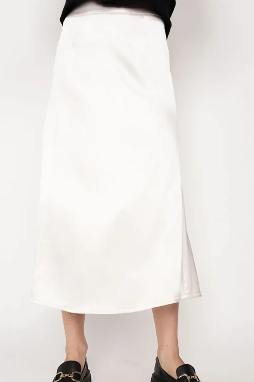 Feme Satin Skirt Champagne White<ANGELL Best
