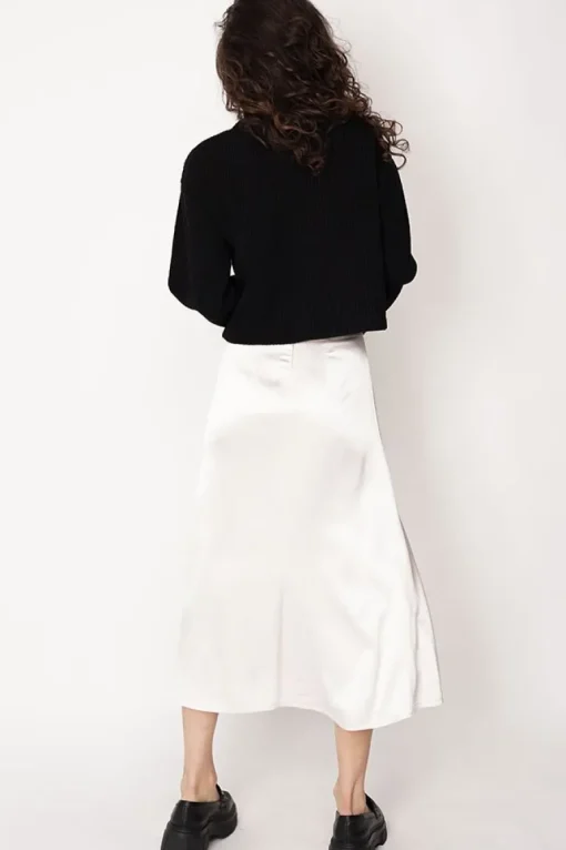 Feme Satin Skirt Champagne White<ANGELL Best