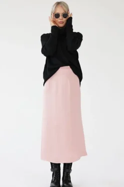 Feme Satin Skirt Light Pink<ANGELL Best