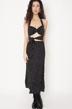 Feme Viscose Skirt Polka Dot Black<ANGELL Shop