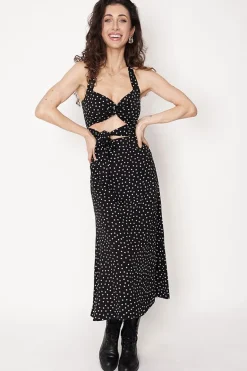 Feme Viscose Skirt Polka Dot Black<ANGELL Shop