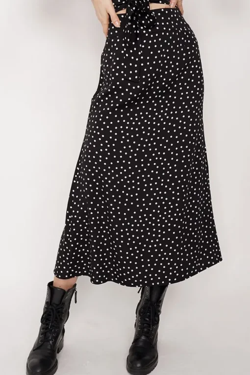 Feme Viscose Skirt Polka Dot Black<ANGELL Shop