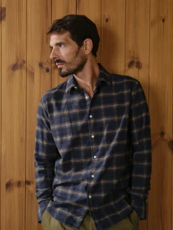 Flannel Shirt Castanio Check Marine<Carpasus Best Sale