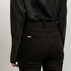 Flared Black Jeans With Matching Stitch Cropped<Studio Heijne Best
