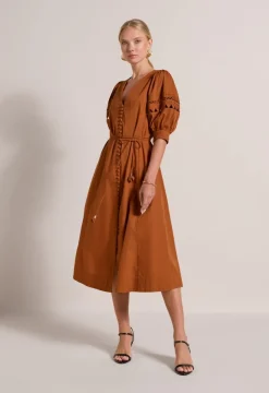 Fleuretta Midi Dress Rust<Scarlett Poppies Best Sale