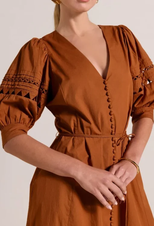 Fleuretta Midi Dress Rust<Scarlett Poppies Best Sale
