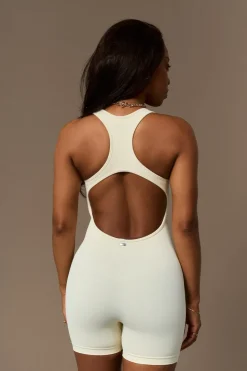 Flex Short Jumpsuit White<Believe Athletics Clearance
