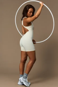 Flex Short Jumpsuit White<Believe Athletics Clearance