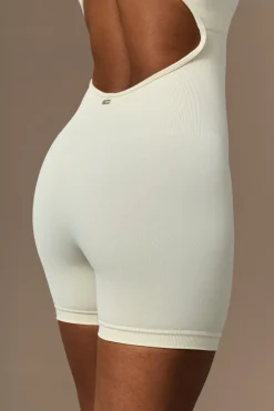 Flex Short Jumpsuit White<Believe Athletics Clearance